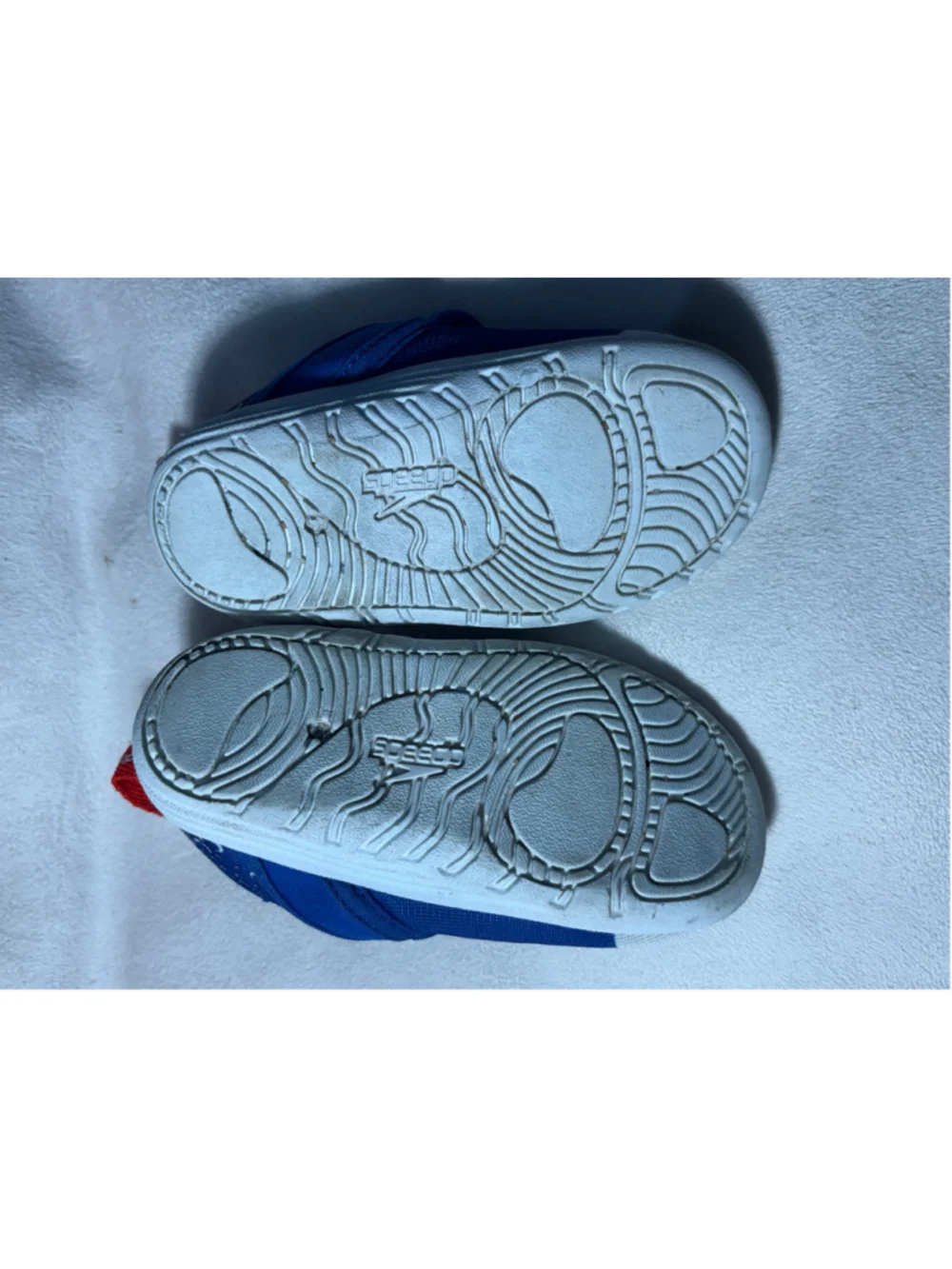 Speedo Baby Boy Shark Water Shoes Size 5 Blue Red